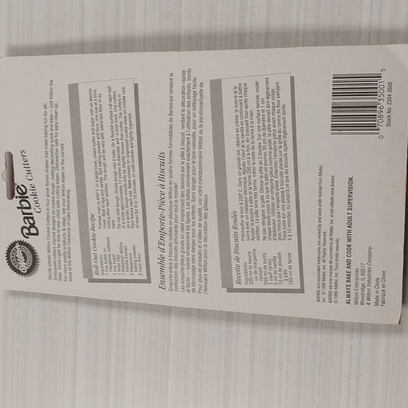 Brand new still in package Barbie cookie cutters. - Picture 3 of 4